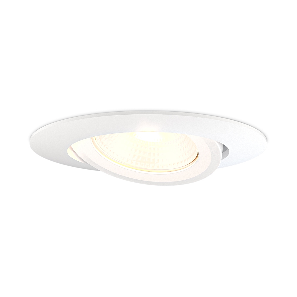 Lugo LED Einbaustrahler - Weiß - Dimmbar - 5W 450lm - 2700K - Schwenkbar - IP65