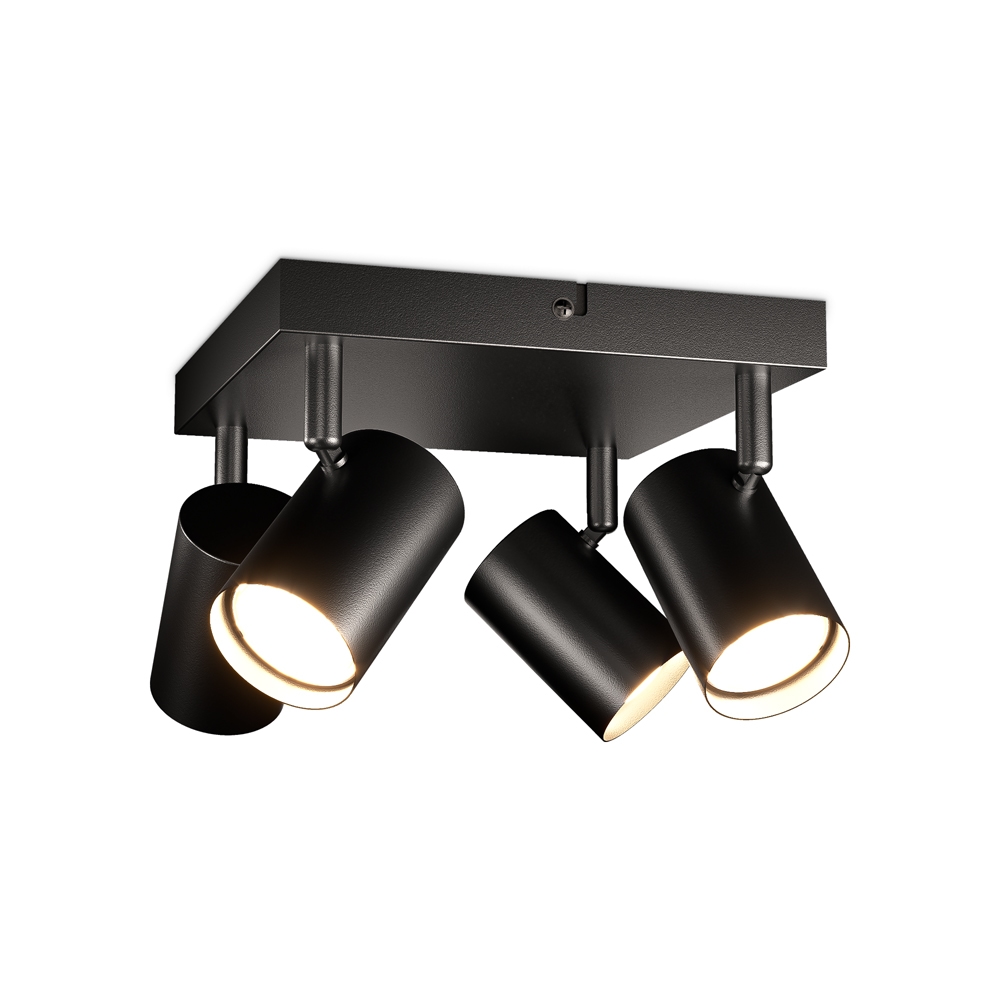 Lark - LED-Deckenleuchte - 4 flammig - GU10 Fassung - quadratisch