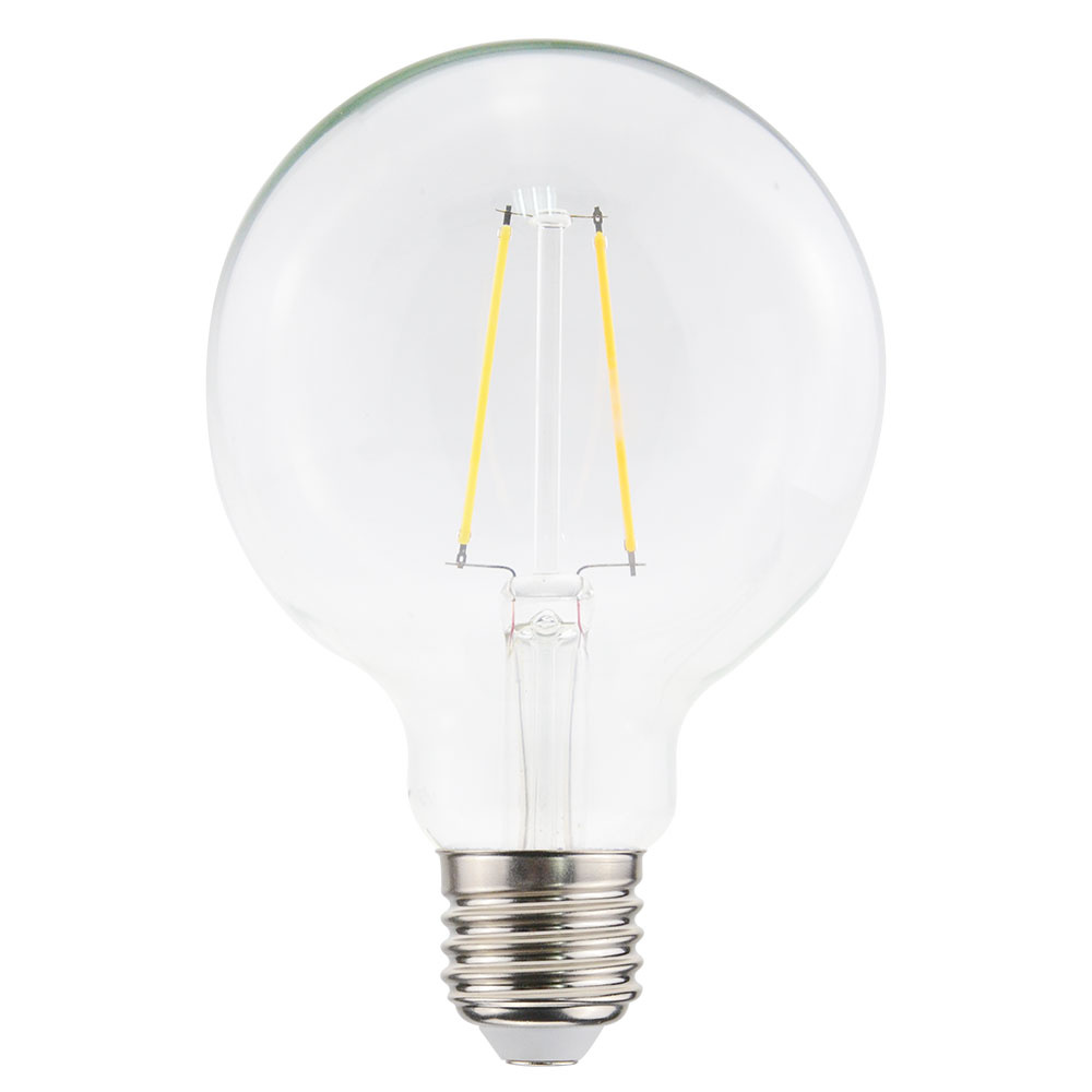 Ampoule LED à filament E27 - 4,5 W - 470lm - G95 - 2700K - Dimmable - transparent