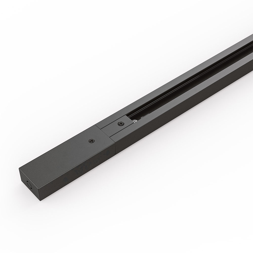 Taros - 1-Phasen Stromschiene 1 m - Schwarz - 3 Jahre Garantie - inkl. Adapter und Endkappe