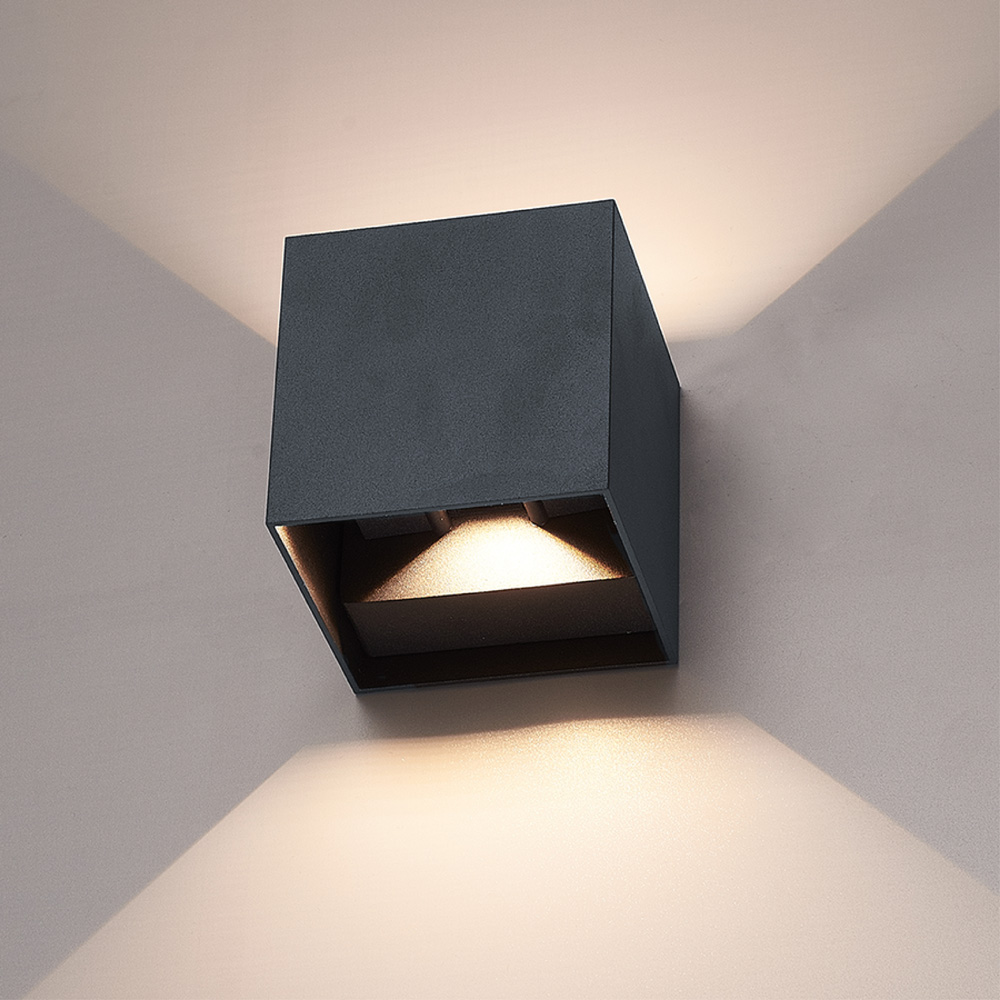 Kansas LED Wall Light - Anthracite - 3000K - IP65 - 30,000 Hours - Up & Downlight