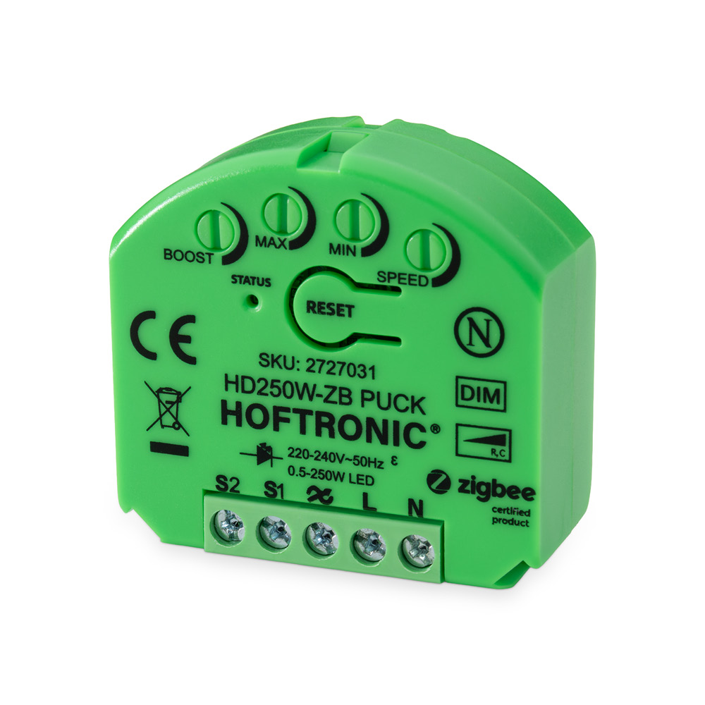 Zigbee Smart Puck LED-Dimmer - 0,5-250W - Phasenabschnitt - Multiway