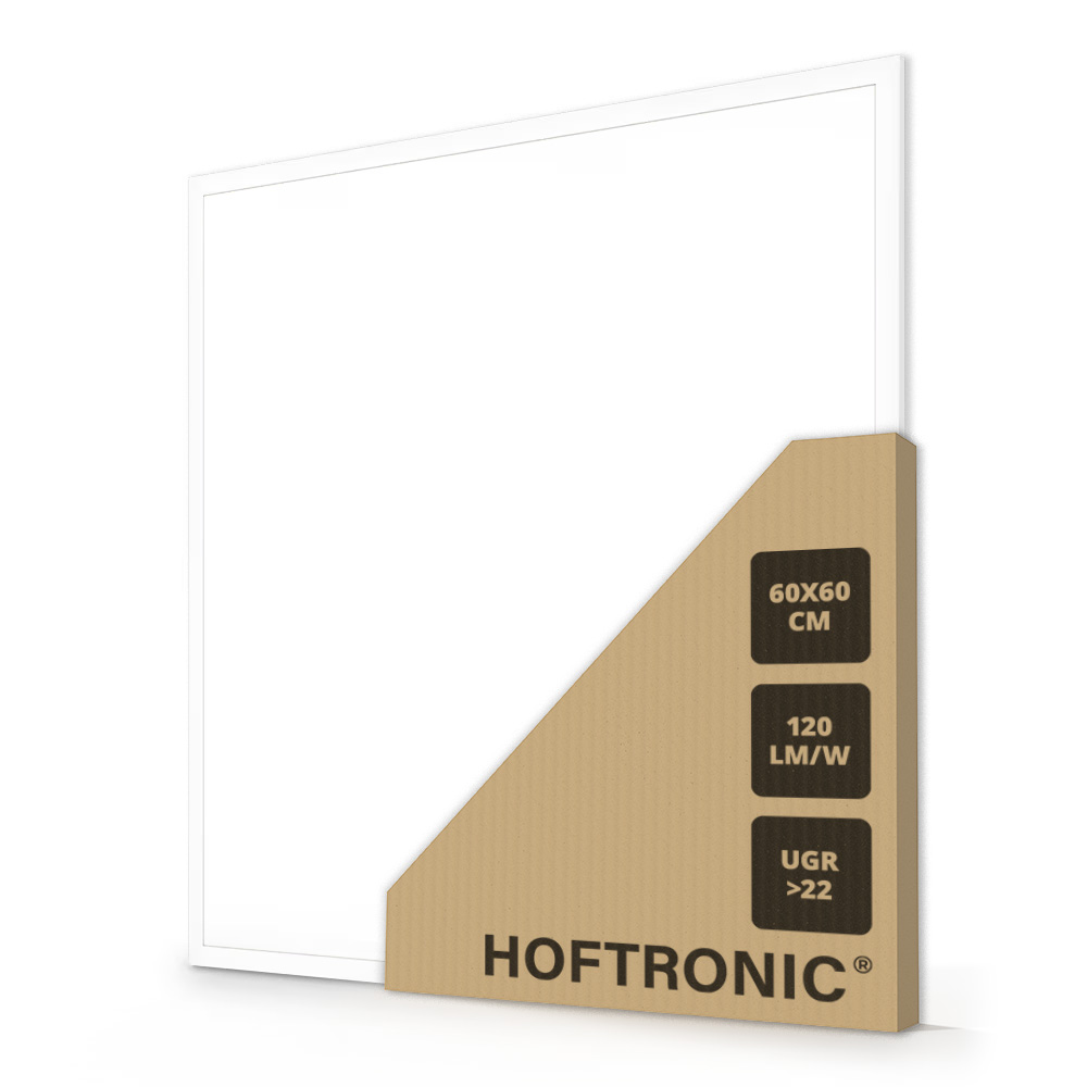 LED Paneel - 60x60 cm - 4000K - 36W - 4320lm (120lm/W) - Flikkervrij - UGR22 - Incl. Philips driver