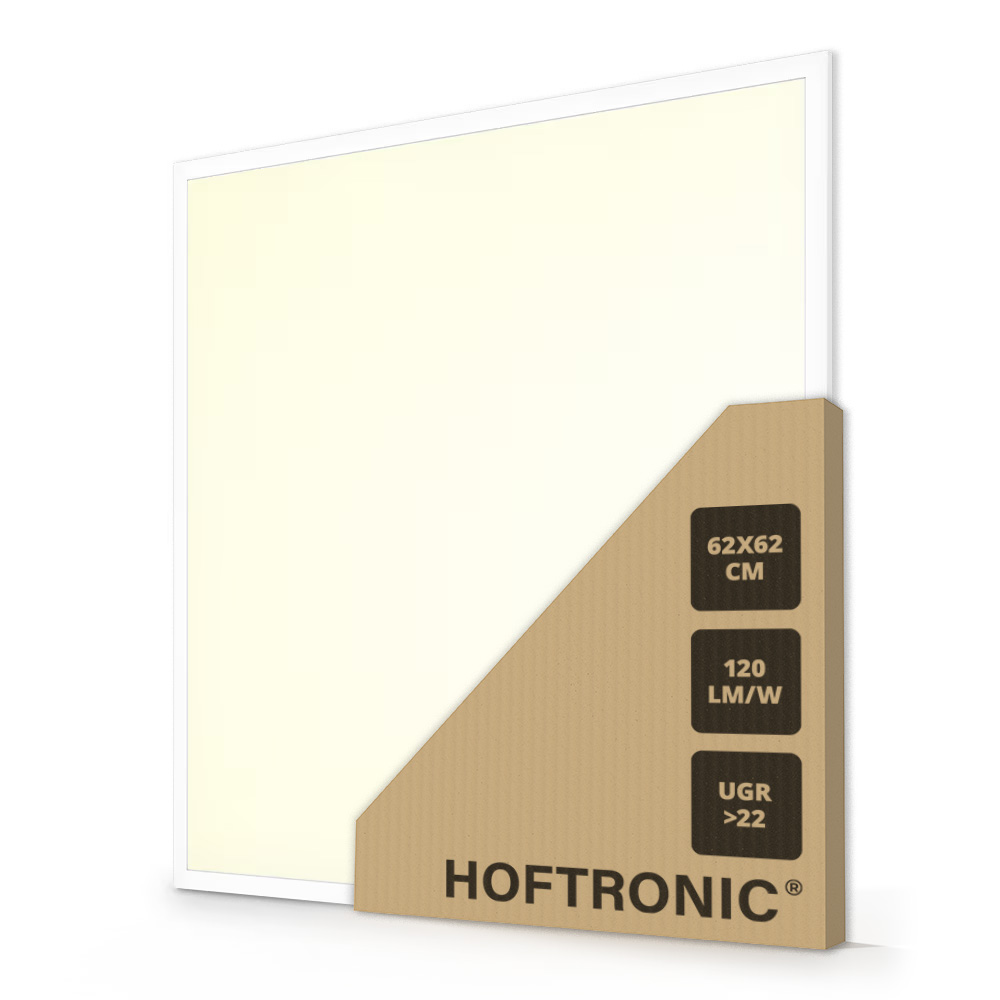 LED-Panel - 62 x 62 cm - 3000 K - 36 W - 4320 lm (120 lm/W) - flimmerfrei - UGR22 - Mit Philips-Treiber
