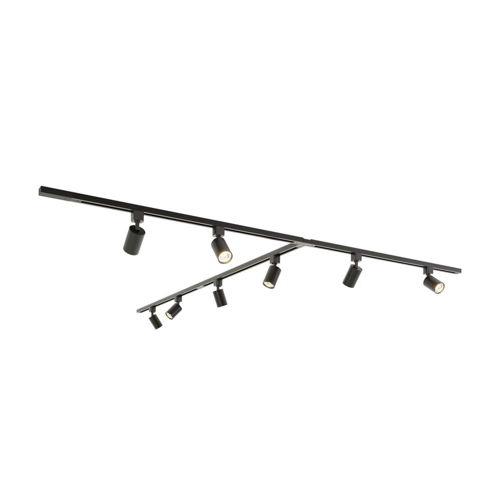 Taros LED Track Lighting package - T-shape - 4x 1m - 8 Spotlights - 2700K GU10