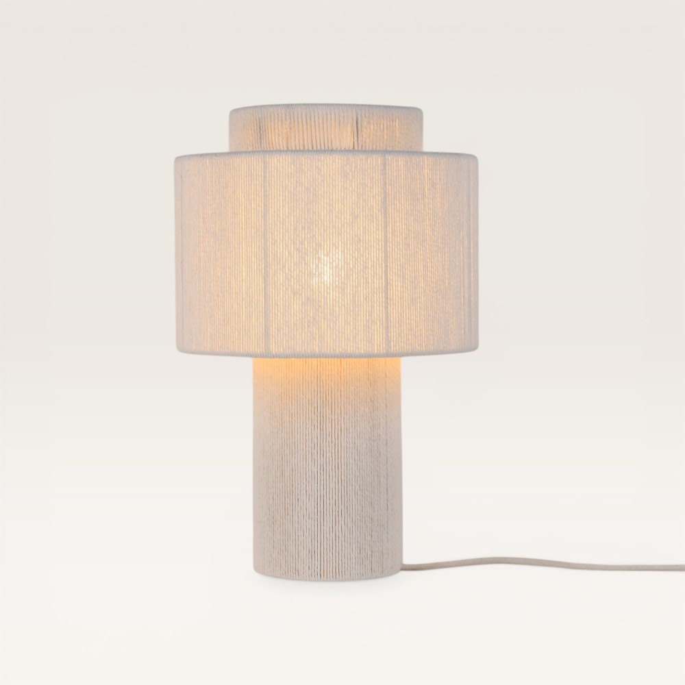 Tafellamp Nevada bianco - IP20 - Gevlochten koordjes - Wit - Drielaags