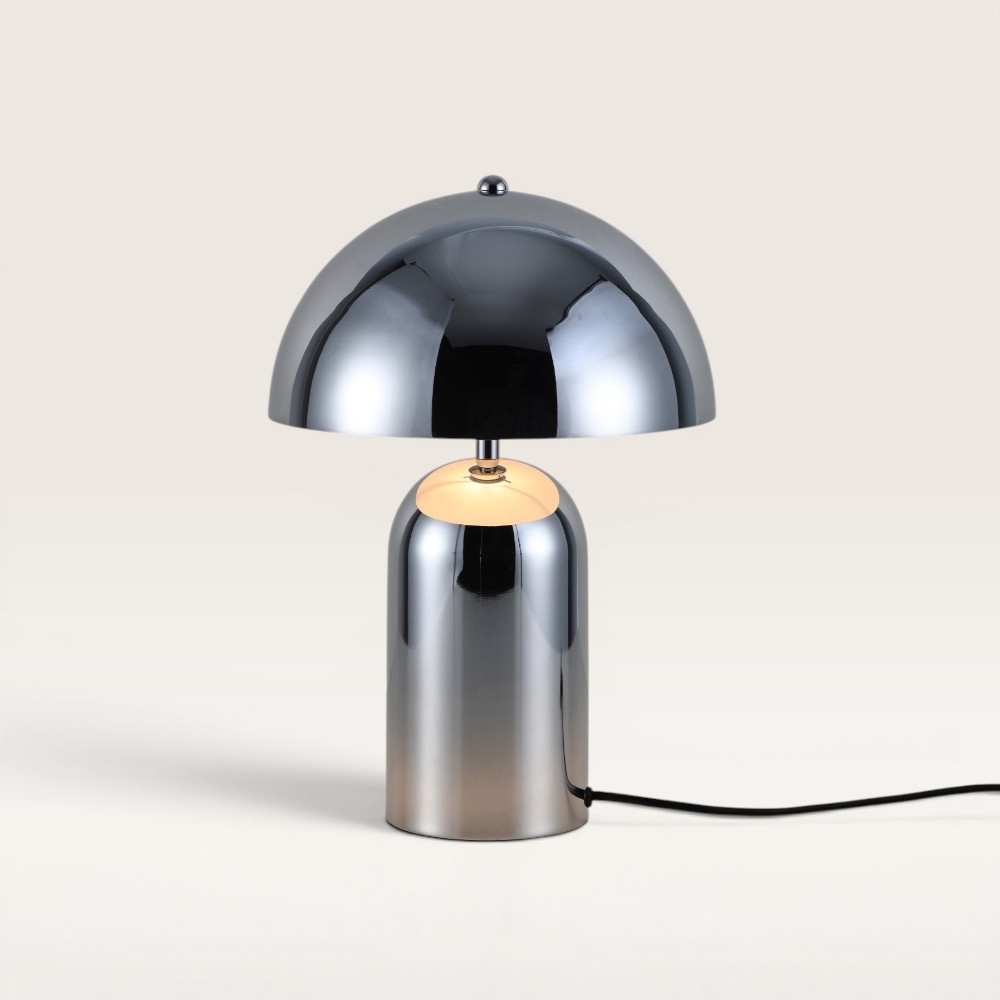 Tischlampe Asteri cromo s – Pilzlampe in Chrom für den Innenbereich