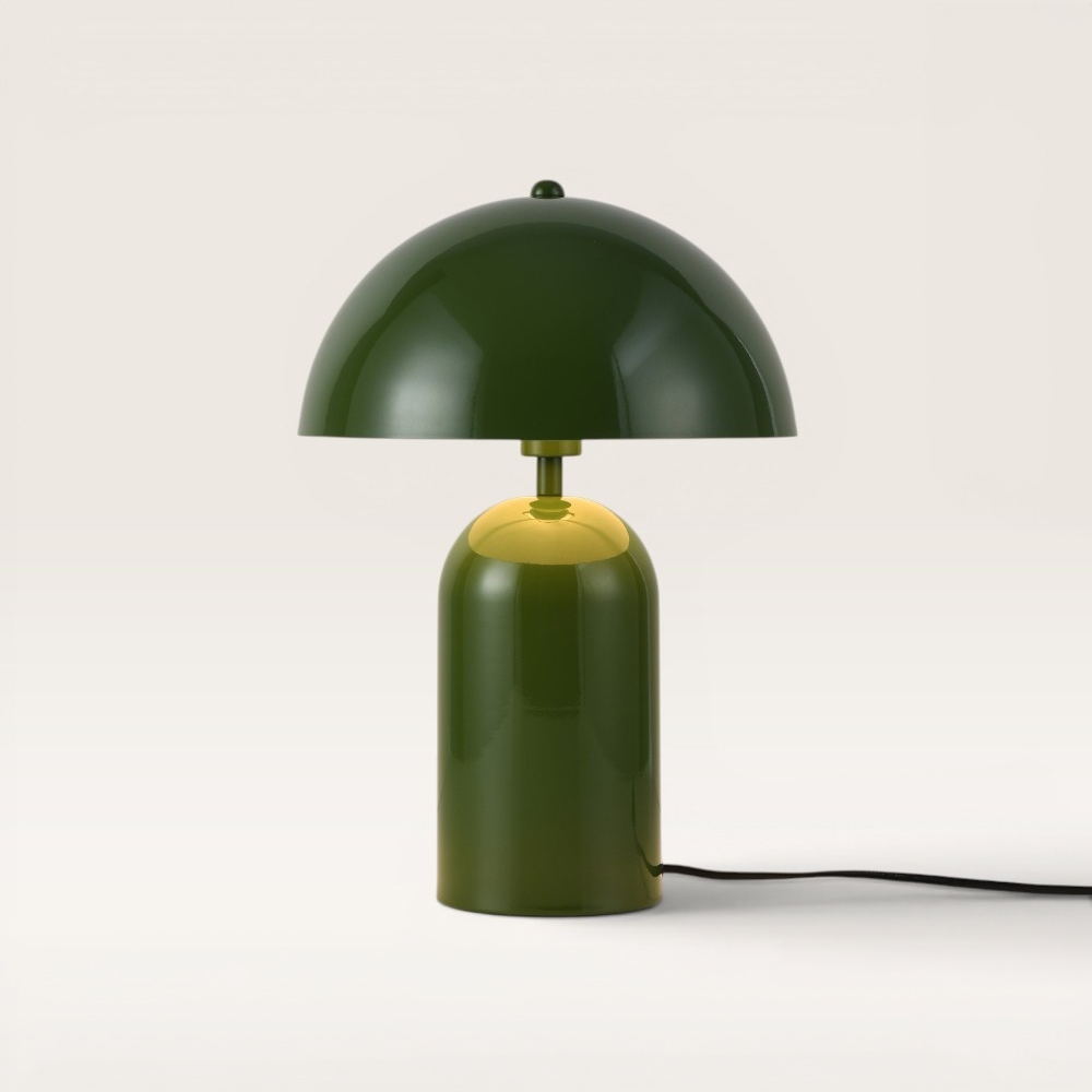 Tischlampe Asteri verde oliva s – Grüne Pilzlampe für den Innenbereich