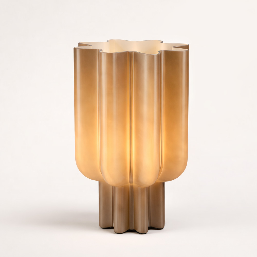 Table lamp Gessari - Pleated glass design piece