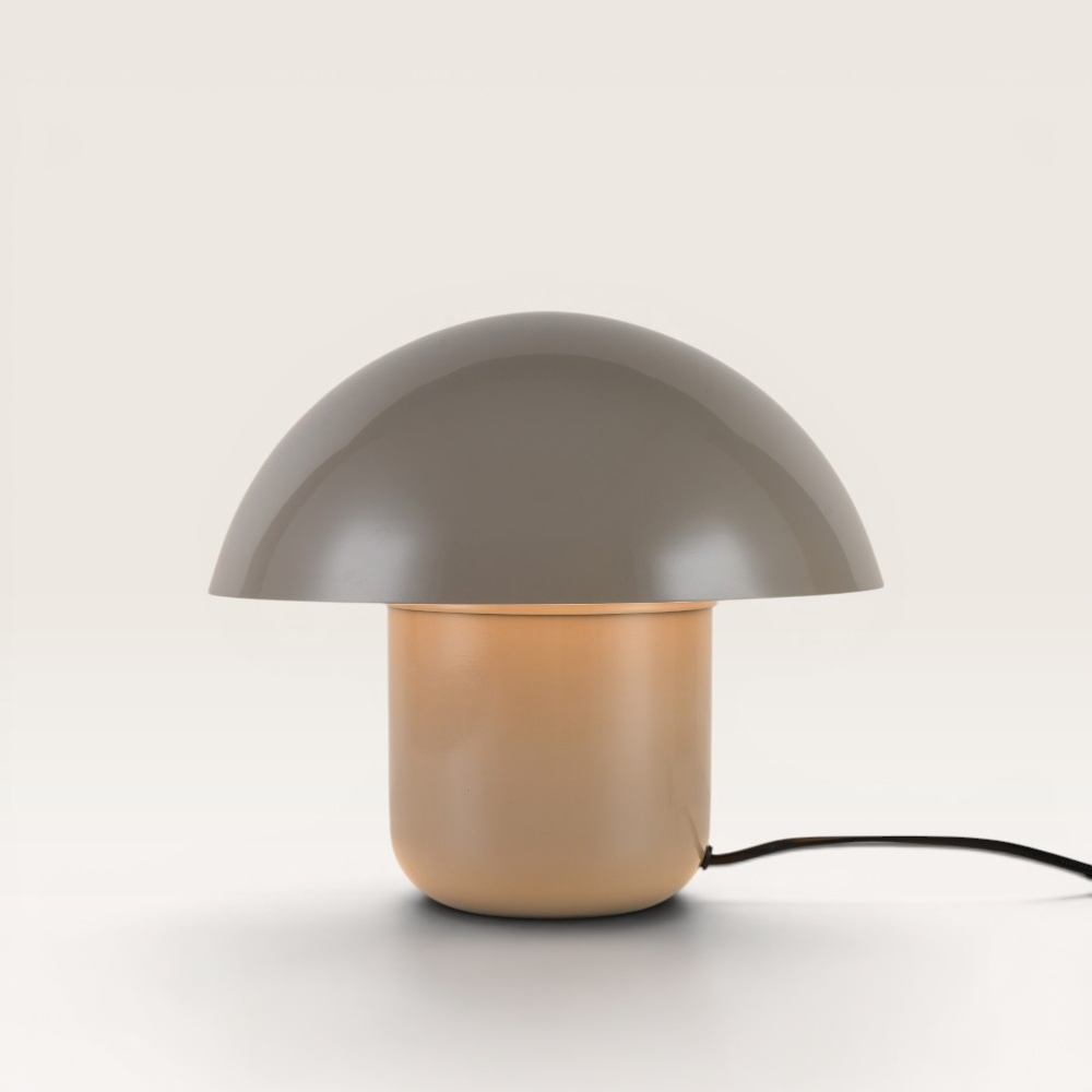 Tischleuchte Javera beige - Beige Pilzlampe für den Innenbereich
