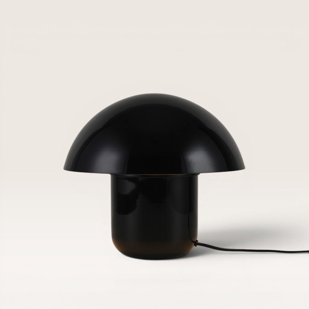 Tischleuchte Javera nero - Pilzlampe in Schwarz für den Innenbereich