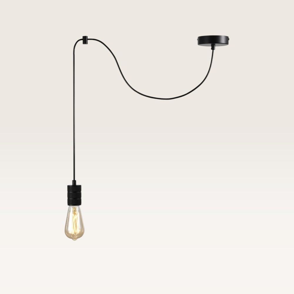 Pendant lamp Lorena nero - E27 - Minimalist design - IP20
