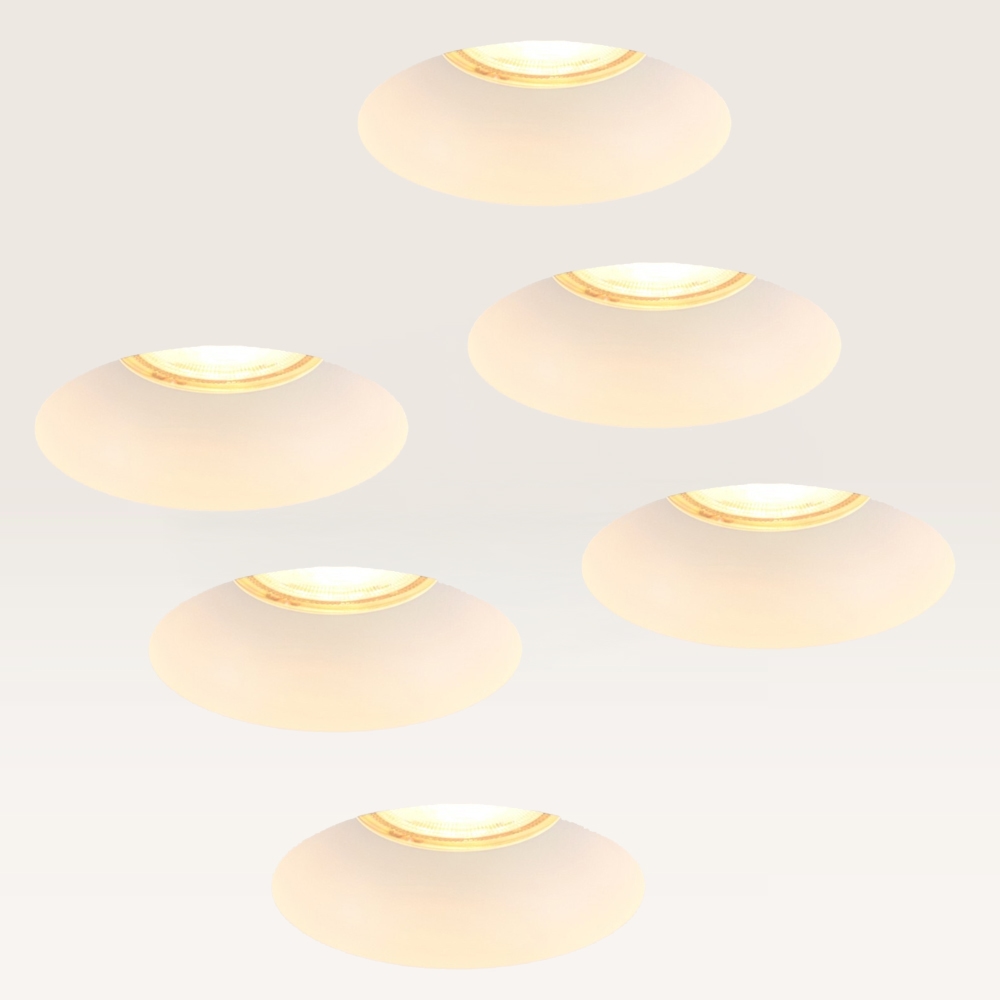 6-pack Infälld spotst Junaro bianco - 40 mm - 4W 345lm - 2700K - IP20 - Vit