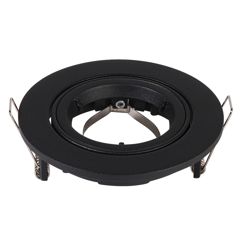 Oslo LED Einbaustrahler - Schwenkbar Armatur - GU10 Fassung - Rund - Schwarz