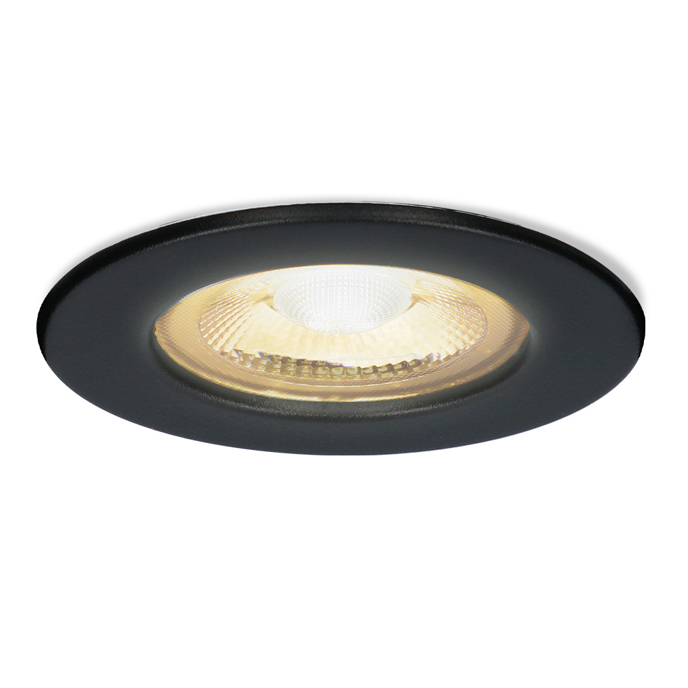 Nola LED Einbaustrahler flach - 5W 480lm - 2700K - IP65 - Schwarz - Dimmbar