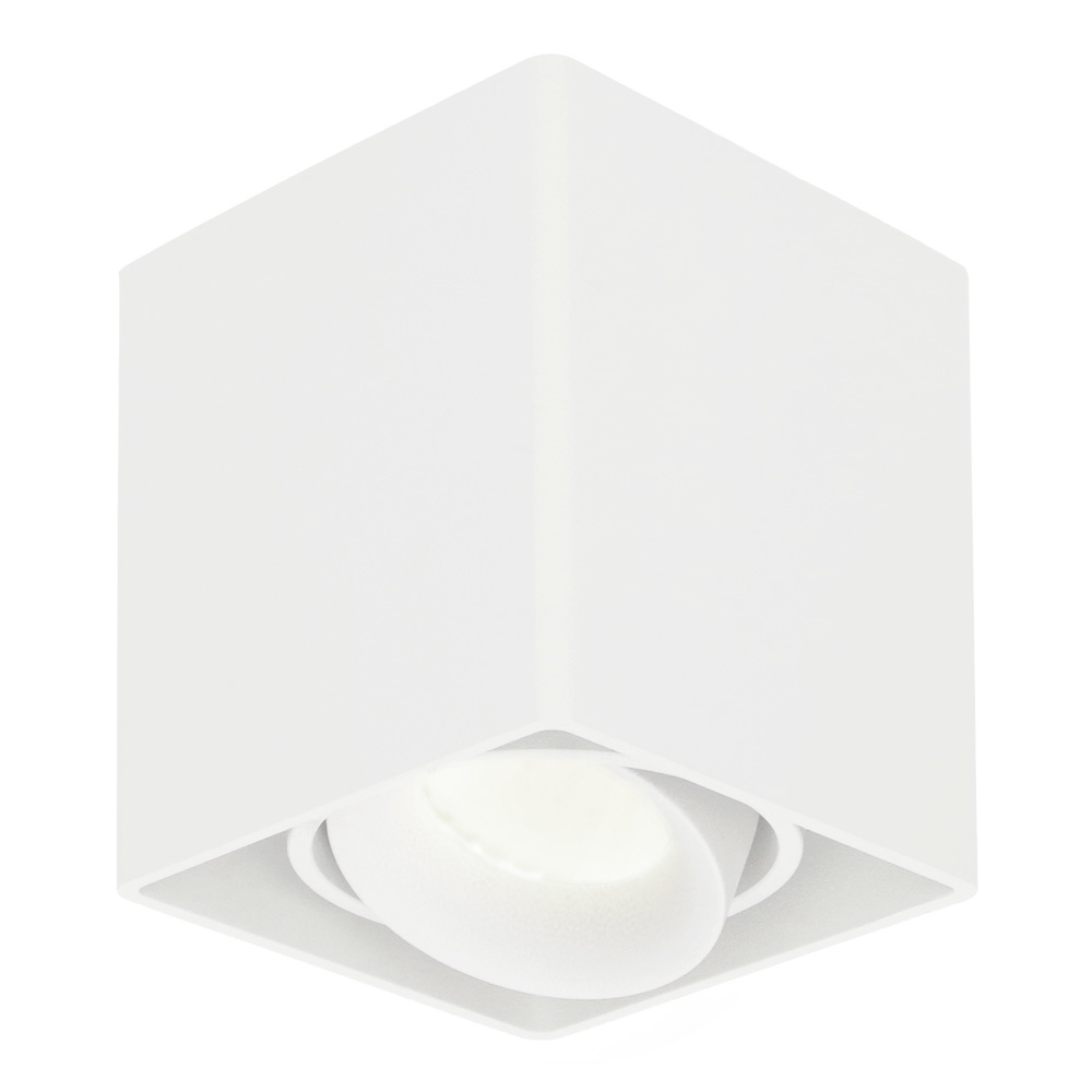 Esto Plafond Spot LED Carré - Dimmable - Inclinable - 4W 345lm - 4000K - GU10