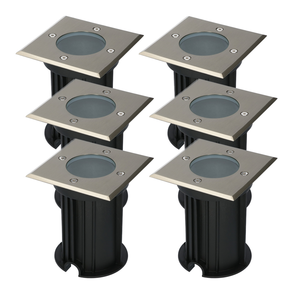 6x Ramsay LED Markspotlights - GU10 - IP67 - Rostfritt stål - Dimbar - Exkl. GU10