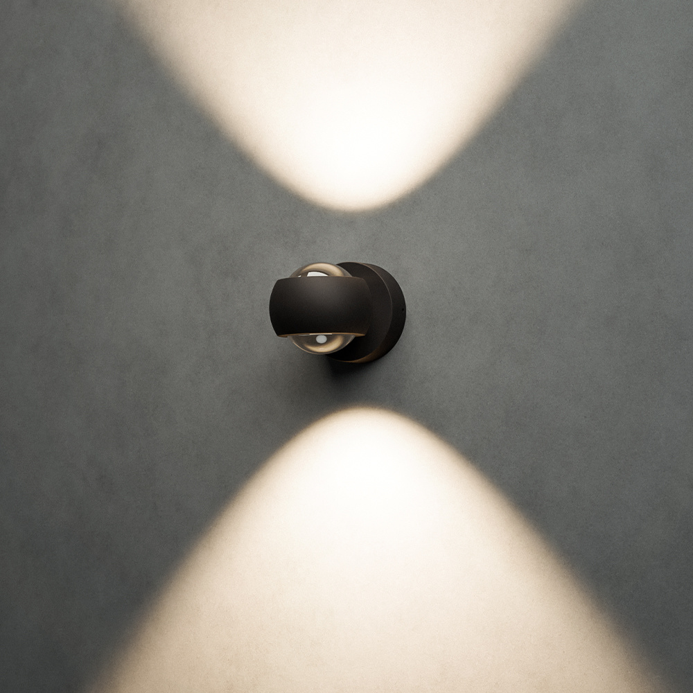 Cupo Smart væglampe - Wifi + Ble - 10W 600lm - RGBWW - App Kontrol - IP54 - Sort