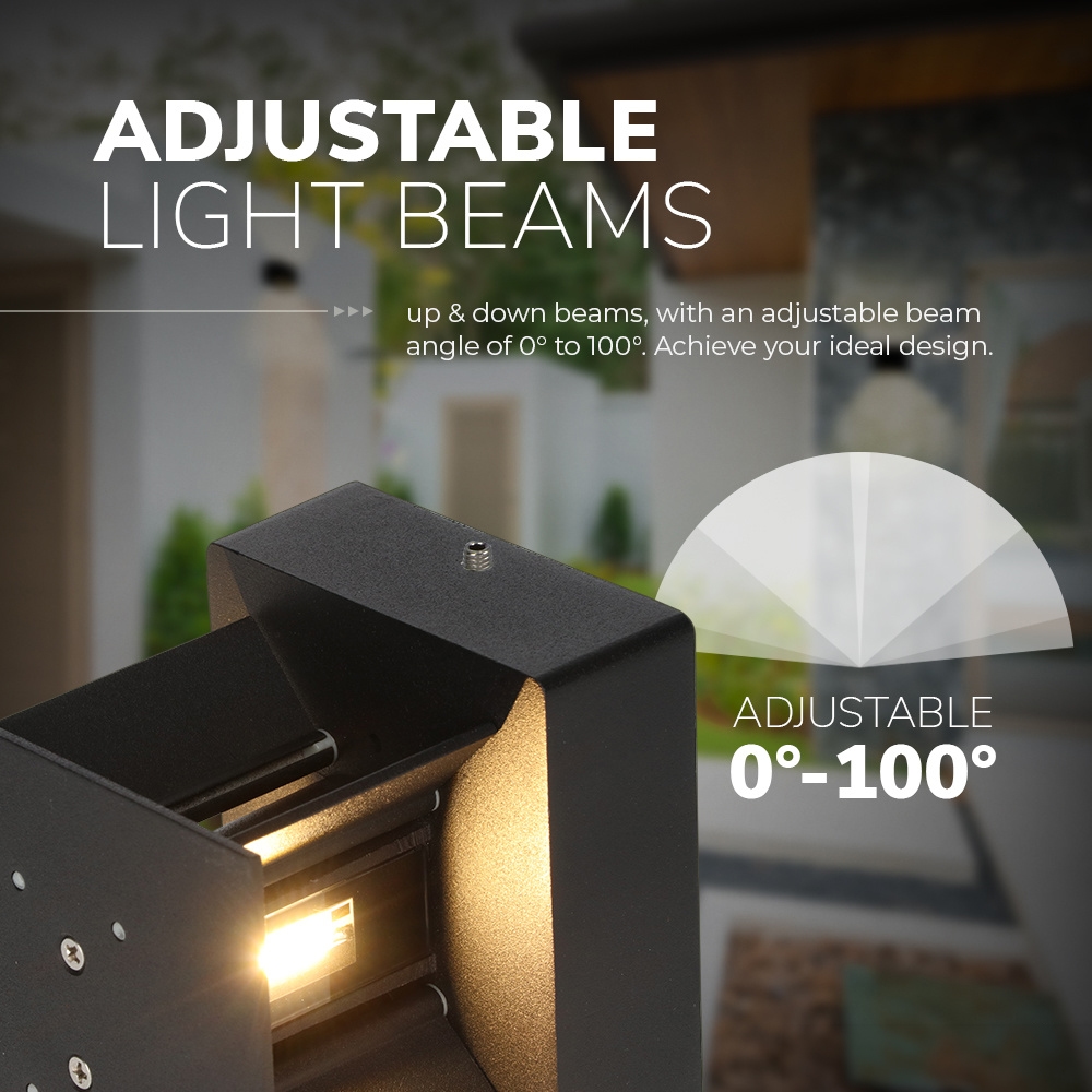 ZIKEY 24W Grijze Wandlamp, Aluminium LED Binnen/Buiten Muurlamp ZIKEY 24W Grijze Wandlamp, Aluminium LED Binnen/Buiten Muurlamp