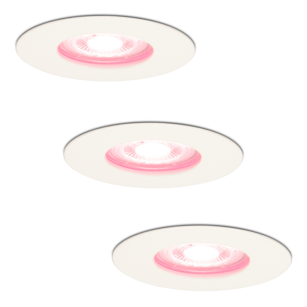 3x Bari Spot Encastrable Connectée - Wifi + Ble - RGBWW - 5W 345lm - Blanc