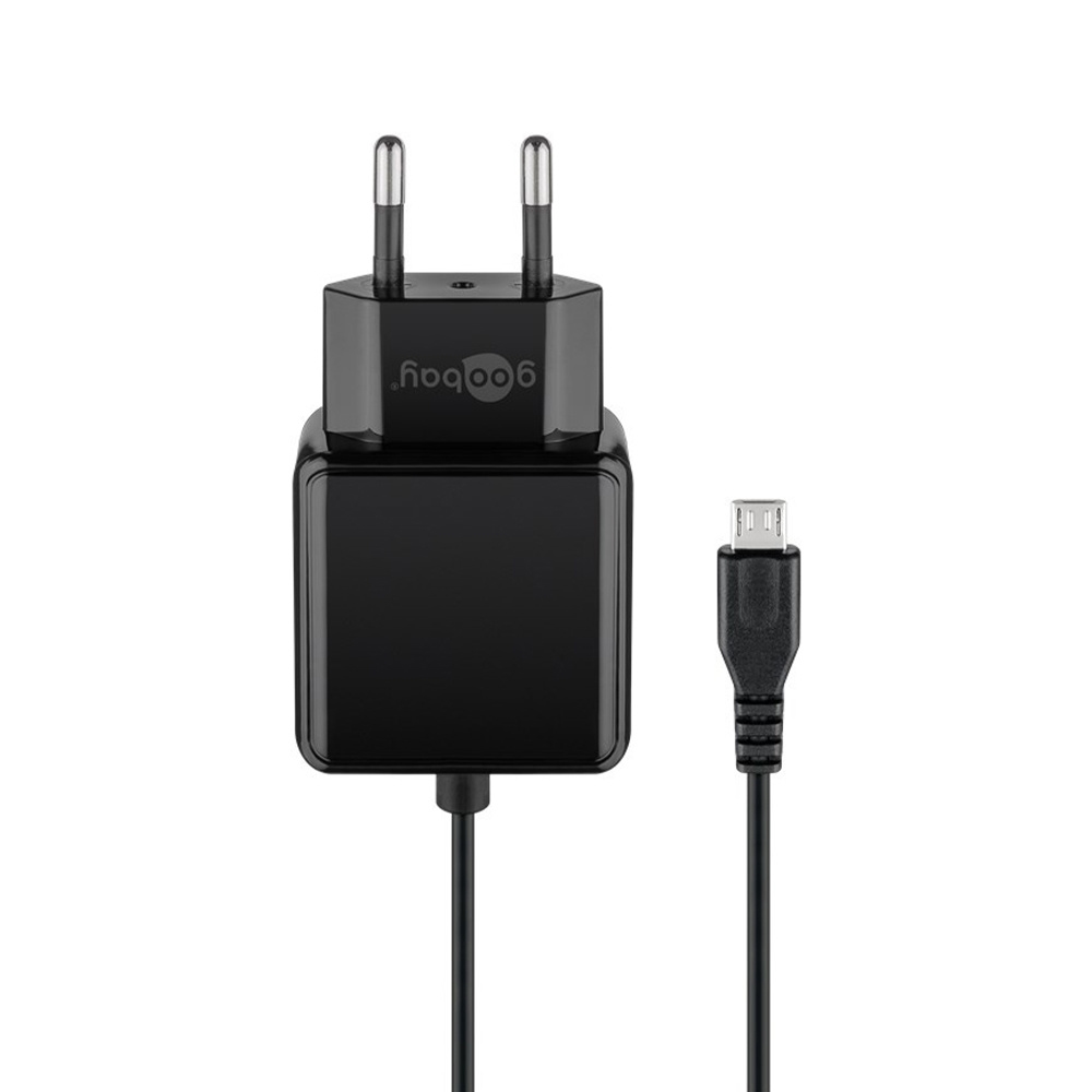 Micro - USB voeding compleet - 1.5m - USB 2.0 - 1000mA 5V - Zwart