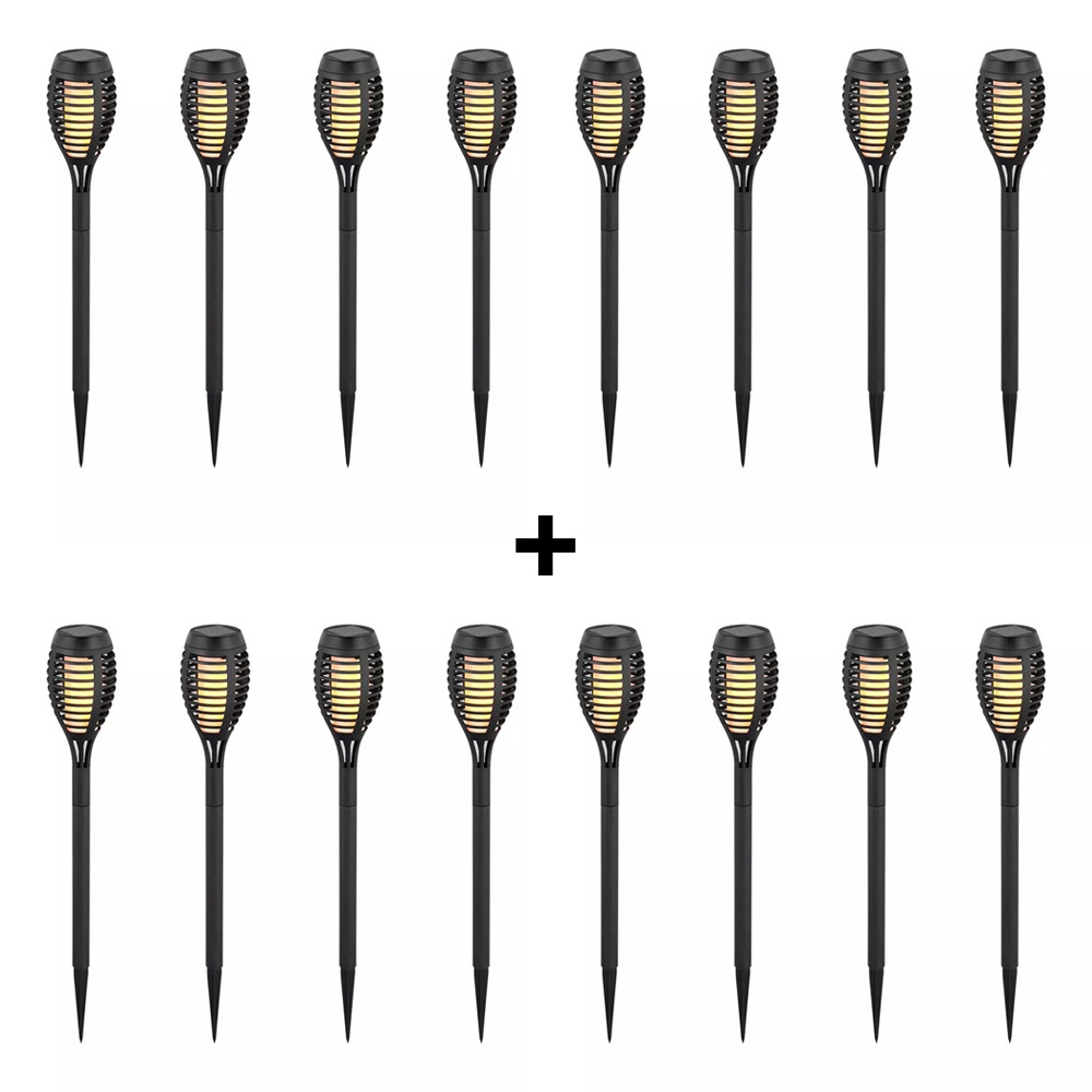 16x Youth LED fire Solar Gartenlaterne - Flammeneffekt - 2200K - 40lm - IP44