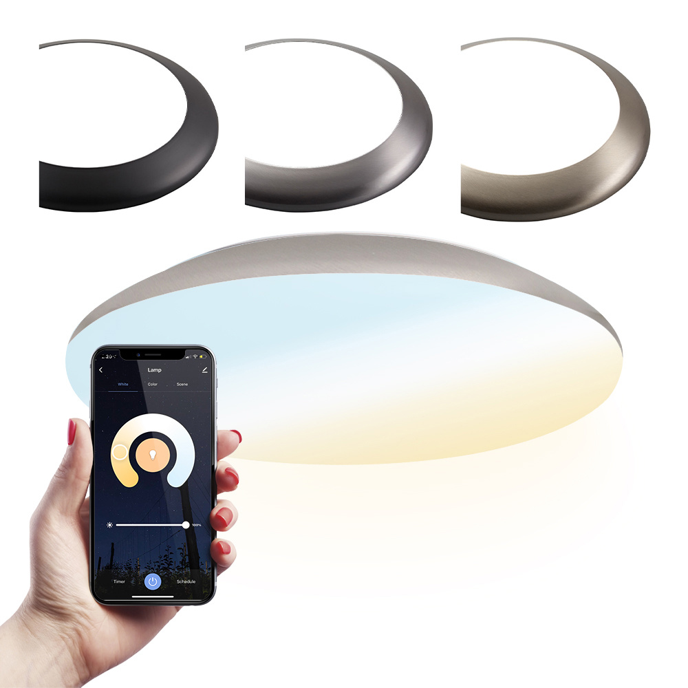 Smart Bulkhead Ø30cm - 18W 1800lm - IP65 - CCT - Wifi + Ble - Chroom