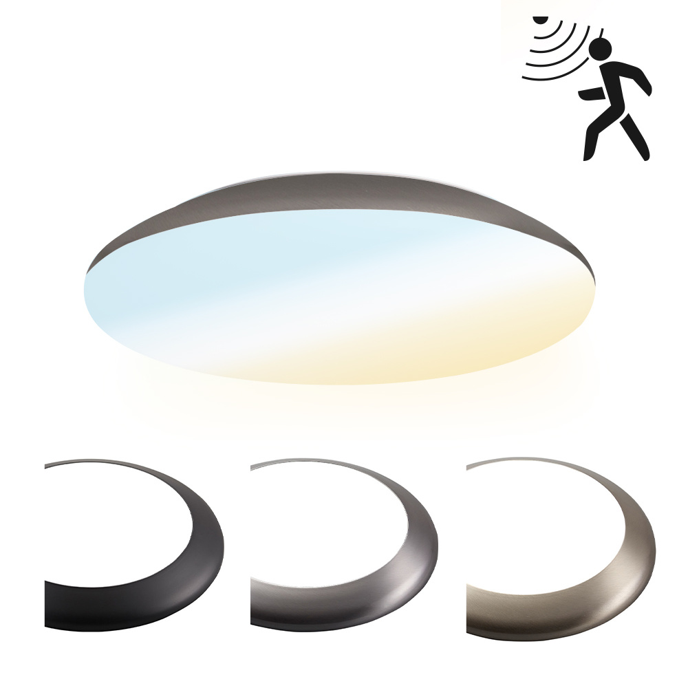 Hublot LED Ø25cm - Détecteur mouvement 12W 1300lm - CCT - IP65 - IK10 - Acier inox