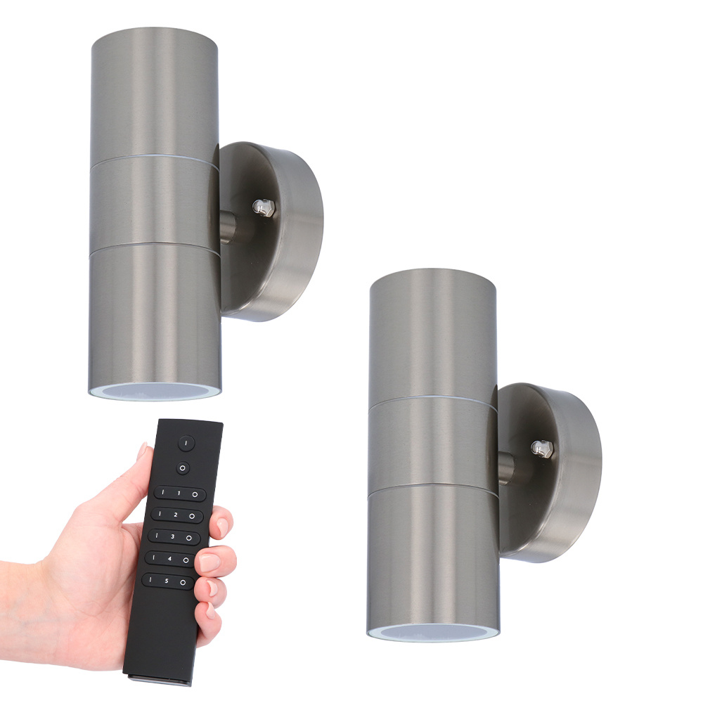 2x dimbara LED-vägglampor Jasmin - 2700K - GU10 - IP44 - Inkl. dimmer