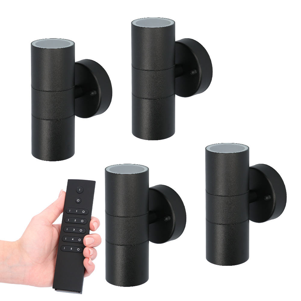 4x dimbara LED-vägglampor Blenda - 2700K - GU10 - IP44 - Inkl. dimmer