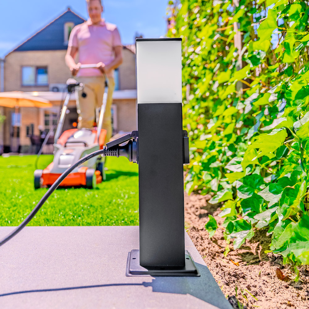 Rustic pole 2 sockets E27