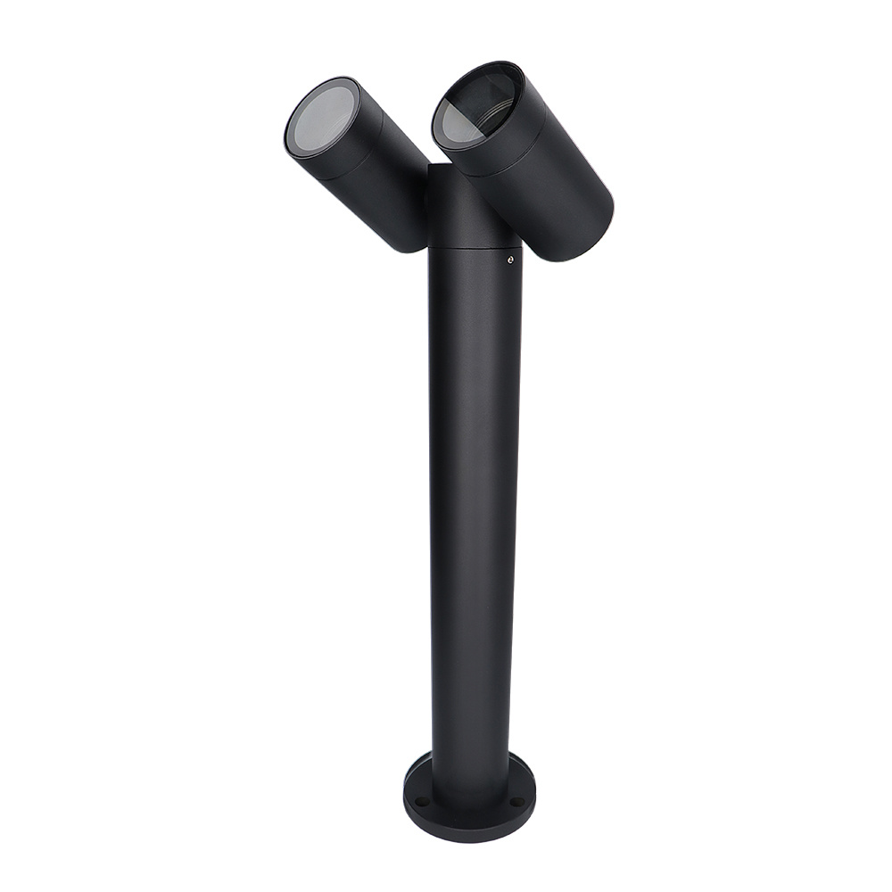 Aspen Dobbelt LED-sokkellampe - 45cm - Vipbar - IP65 -2x GU10 - Sort