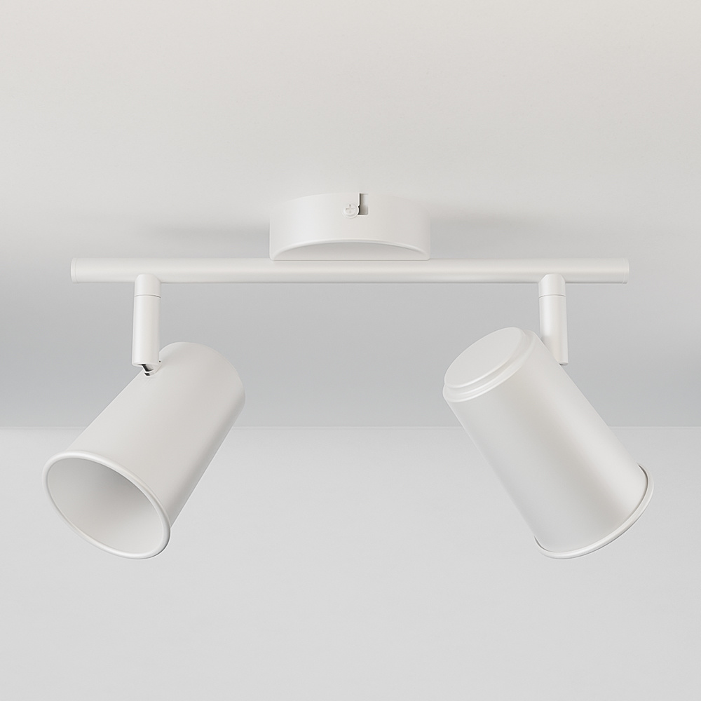 Riga LED Plafondlamp - 2 spots - Kantelbaar - GU10 - IP20 - Wit