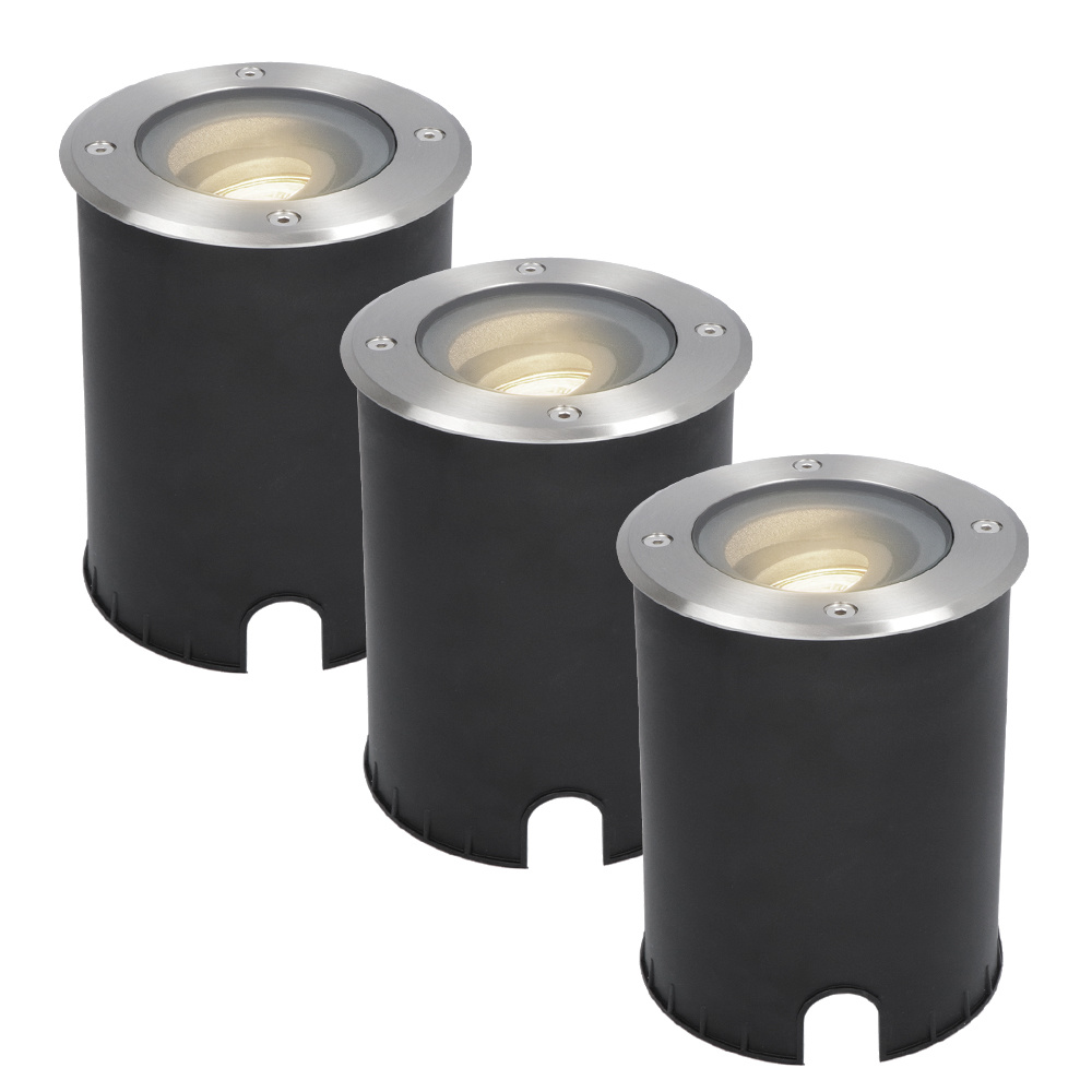 3x Lilly LED Nedgravningsspots - Vipbar - GU10 - 4000K - IP67 - Dæmpbar