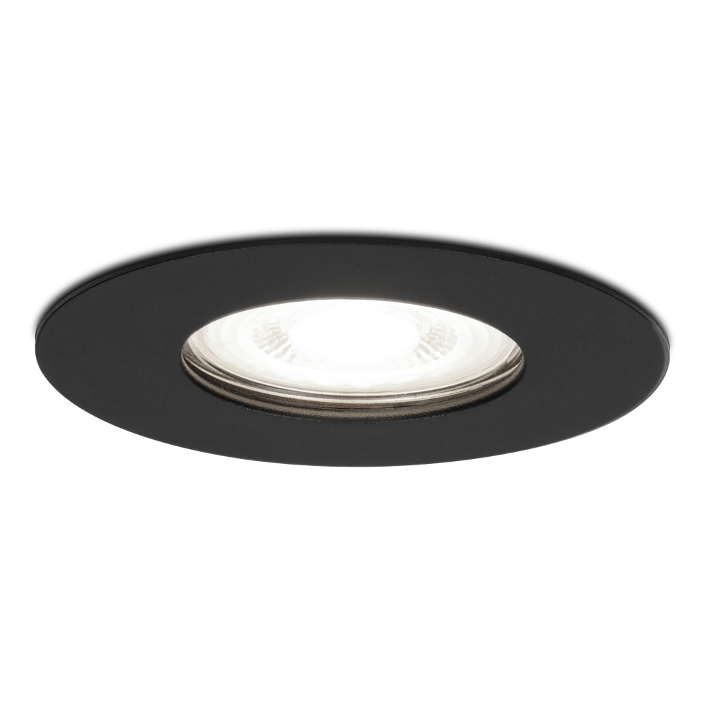 Bari Spot LED encastrable - 4W 345lm - 6500K - GU10 - Rond - IP65 - Noir