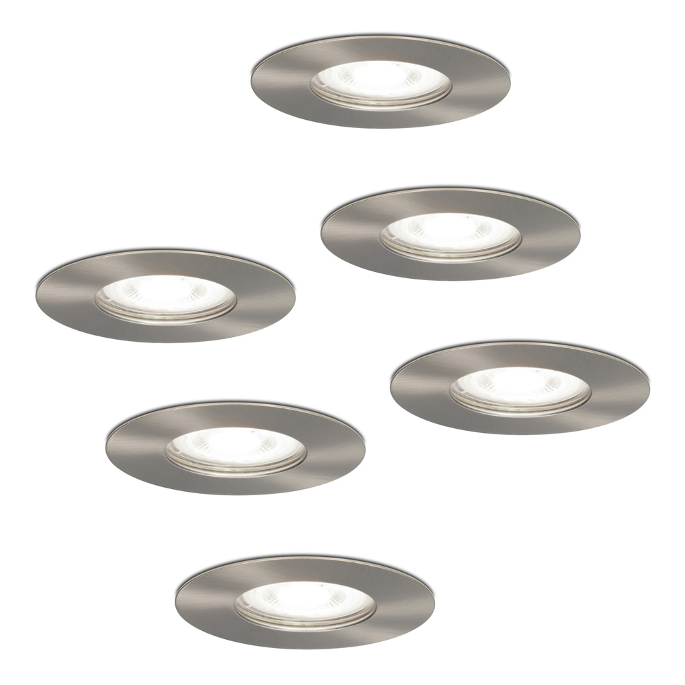 3x Bari Spot LED Encastrable - 4W 345lm - 6500K - GU10 - IP65 - inox