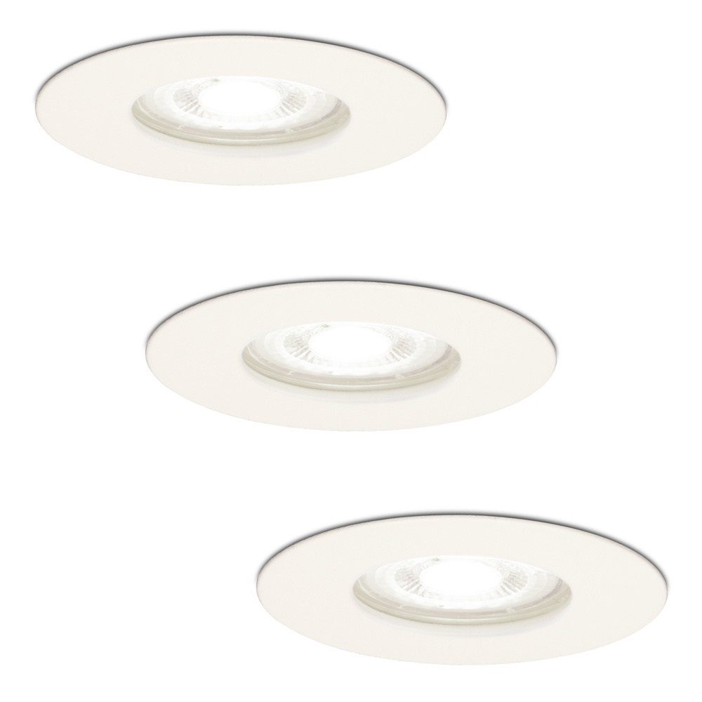 3x Spot LED Encastrable Bari - 4W 345lm - 6500K - GU10 - Dimmable - Rond - IP65