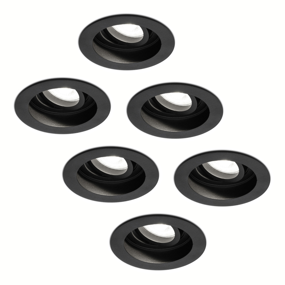 6x Laredo Spot LED Encastrable - GU10 4W 345lm - 6500K - Inclinable