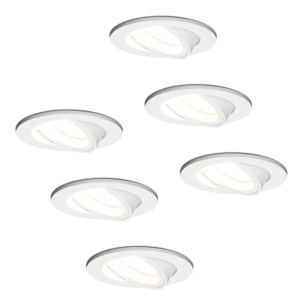 6x Dublin Spot LED Encastrable - 4W 345 Lumen - 6500K - Blanc