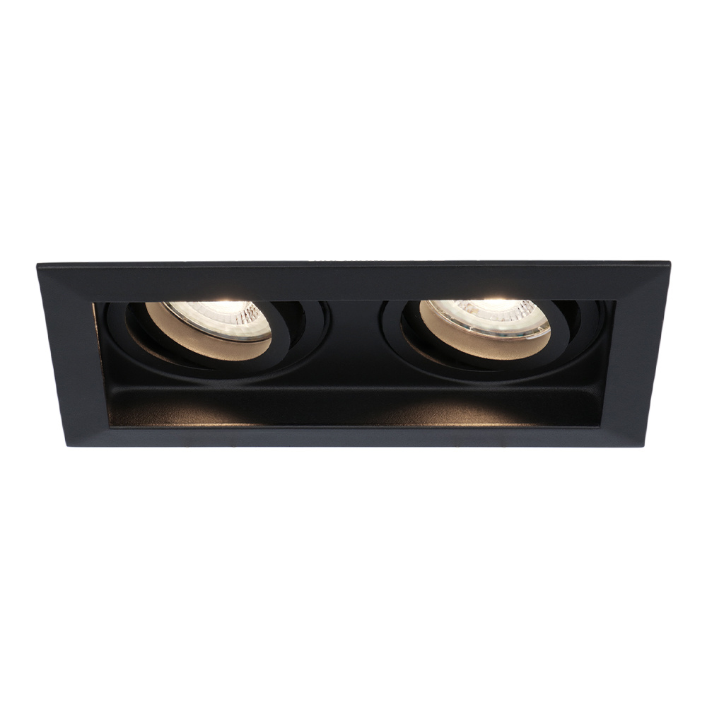 Durham Double LED recessed downlights - 8W 690lm - 4000K - GU10 - Tiltable