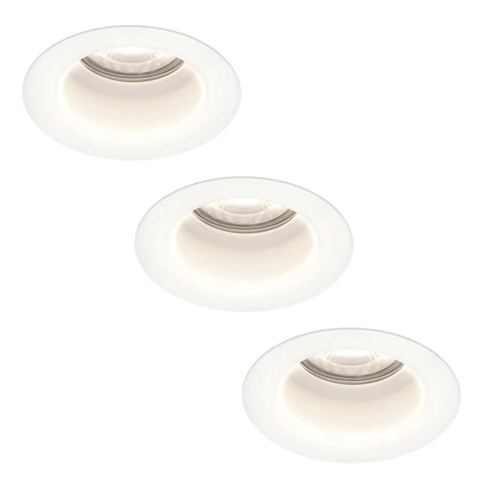 3x Mari LED Einbaustrahler - 4W 345lm - Dimmbar - GU10 - 6500K - Blendfrei - IP65