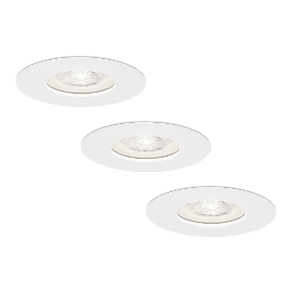 3x Bari LED Spot Encastrable - 3.8W 270lm - 58mm - 6000K - IP65 - Blanc