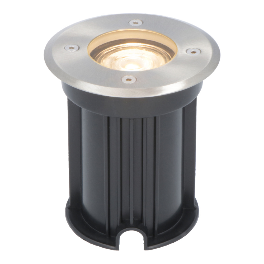 LED Grondspot Rond - 4W 345lm - 2700K - Dimbaar - RVS - IP65