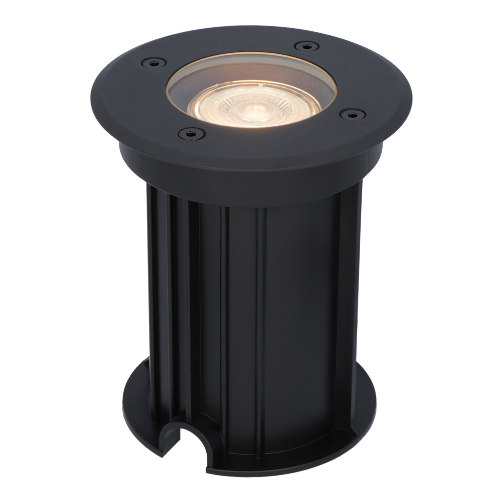 Maisy Spot LED au sol rond - Ø12cm - 4W 345lm - 2700K - Dimmable - Noir - IP67