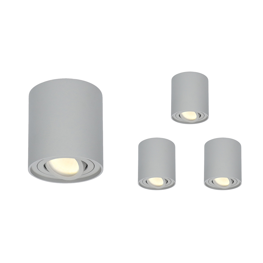 4x Ray LED Påbygningsspot - 4W 345lm - Dæmpbar - Vipbar - 2700K - IP20 - GU10