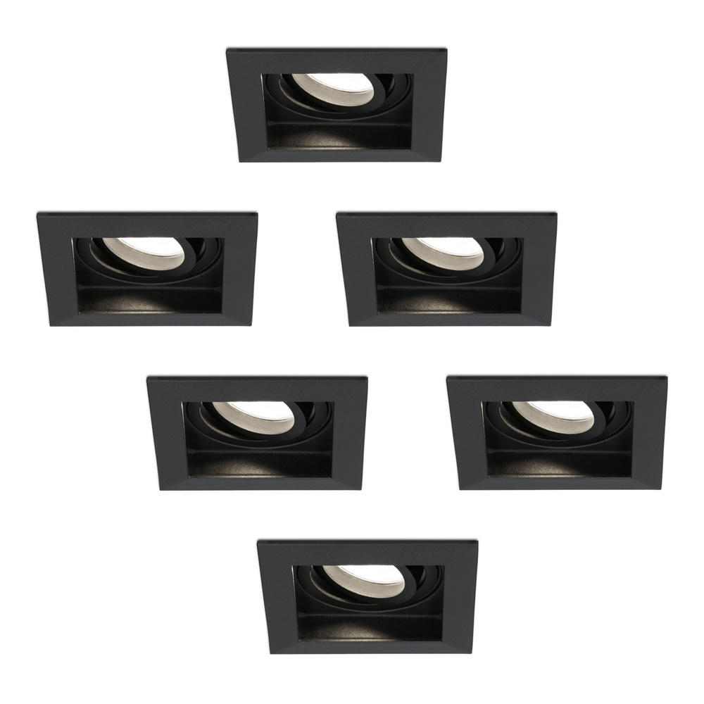 6x Fresno LED Einbaustrahler - 4W 345lm - 4000K - - Dimmbar - Schwenkbar - IP20