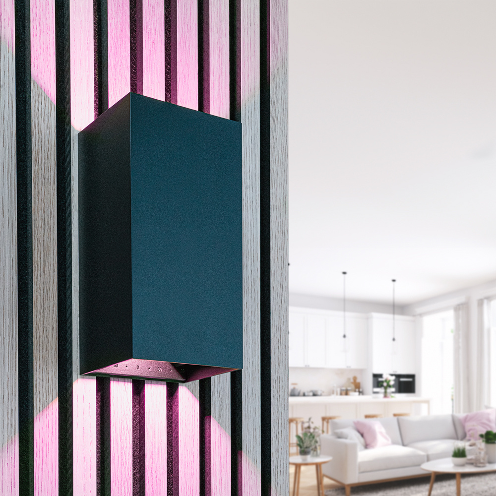 Miles XL Applique murale Noir 20W RGBWW