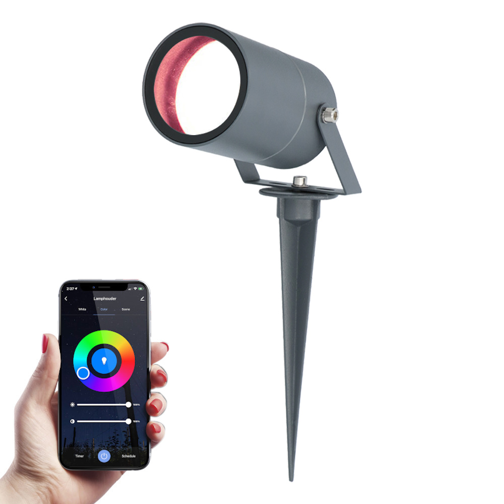 Spikey Smart havelampe - 5,5W 345lm - IP65 - RGBWW - Wifi + Ble