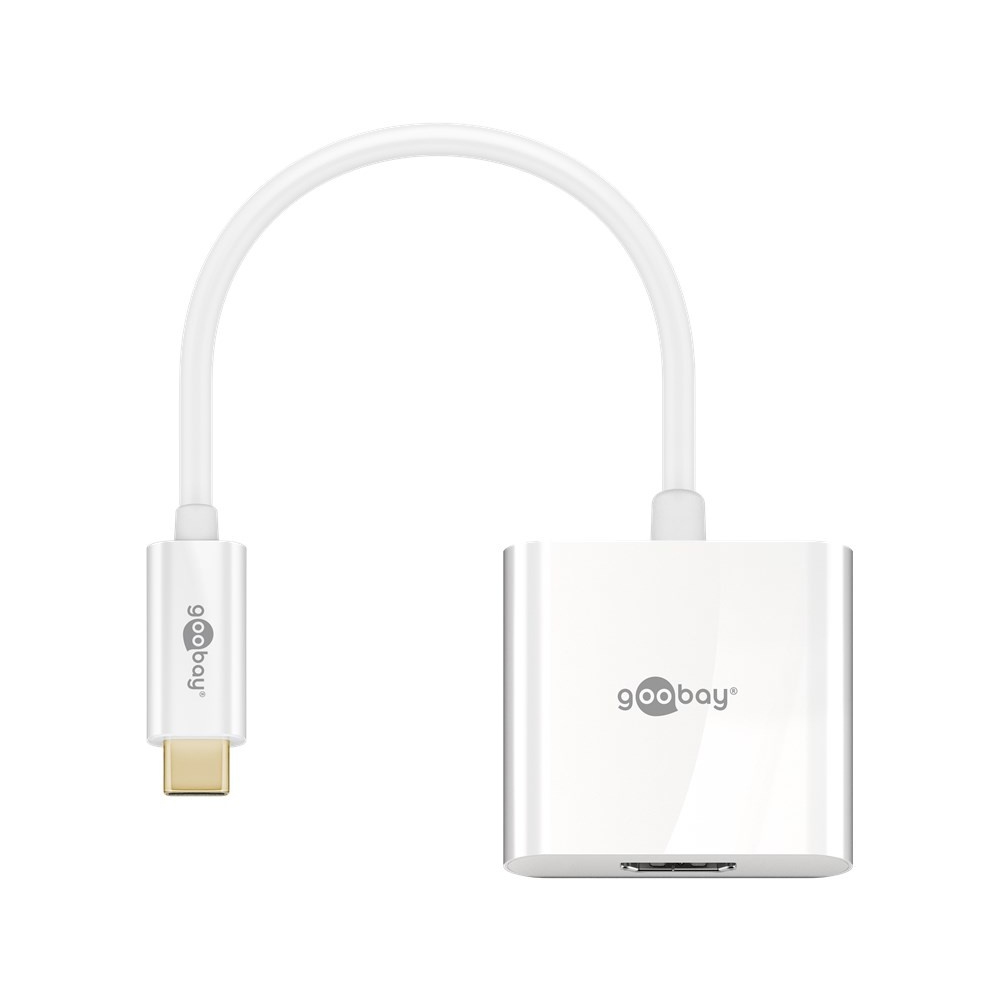 USB-C til HDMI-adapterkabel - 3840*2160p @ 60Hz & 3D - USB-C-adapterkabel - 0,2 meter - hvid
