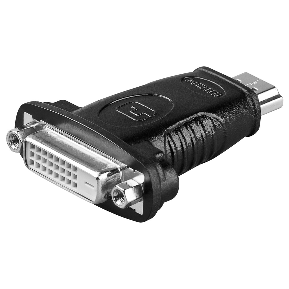 HDMI til DVI-D - HDMI til DVI-adapter - HDMI til DVI-D - 24 + 1 pin - Sort